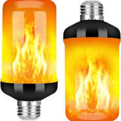 LED Flame Light Bulb, 4 Modes Fire Light Bulb with Gravity Sensor, E26/E27 Base (4-Pack) product